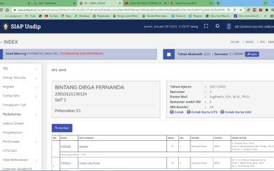 PENGISIAN IRS MAHASISWA SEMESTER GENAP 2021 FPP UNDIP