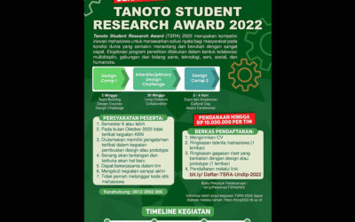 TANOTO STUDENT RESEARCH AWARD (TSRA) TAHUN 2022