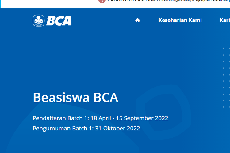 Beasiswa Bakti BCA