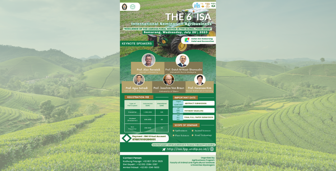 Seminar Internasional Agribisnis Ketahanan Pertanian dalam Krisis Pangan Global