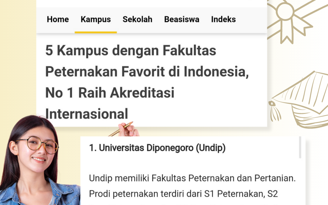 The UNDIP Faculty of Animal Husbandry Become Number 1 Favorite Faculty in Indonesia