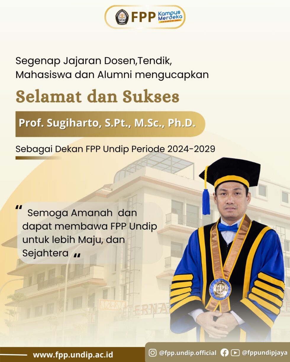 Prof Sugiharto S Pt M Sc Ph D Resmi Dilantik Menjadi Dekan Fpp