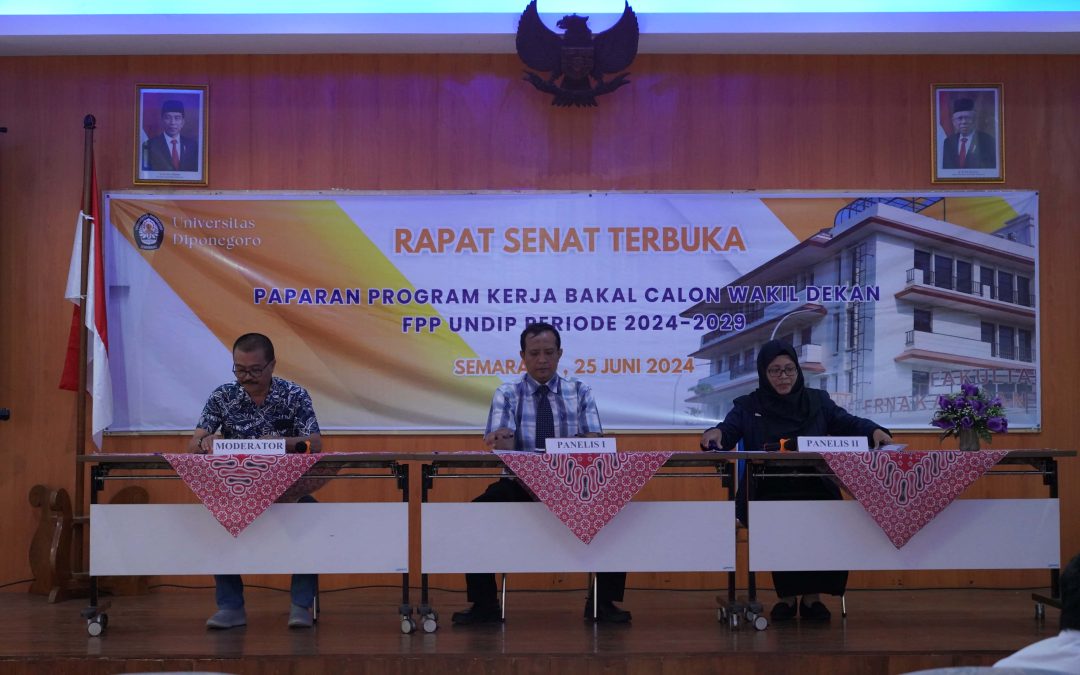 Sidang Senat Terbuka Pemaparan Program Kerja Calon Wakil Dekan FPP Periode 2024-2029